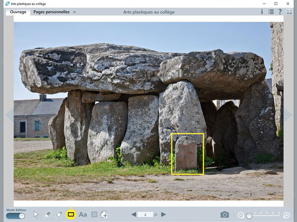 Outil d'annotation - logiciel Arts Plastiques au Collège