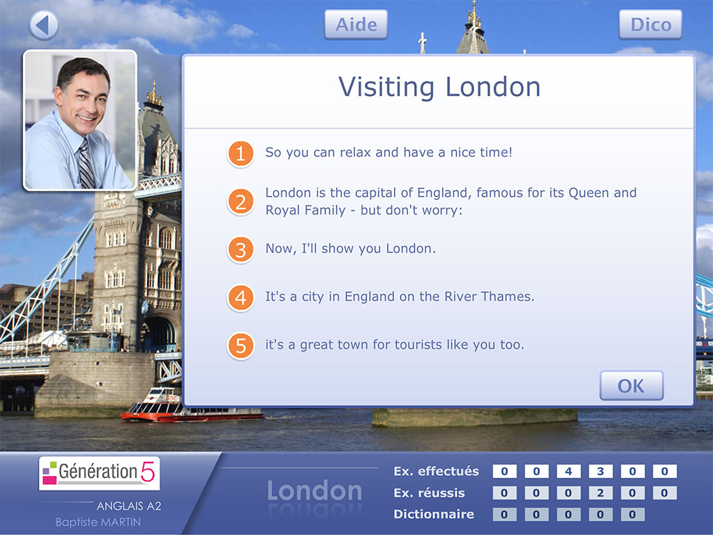 Exercice de Compréhension de l'écrit Anglais (A2)