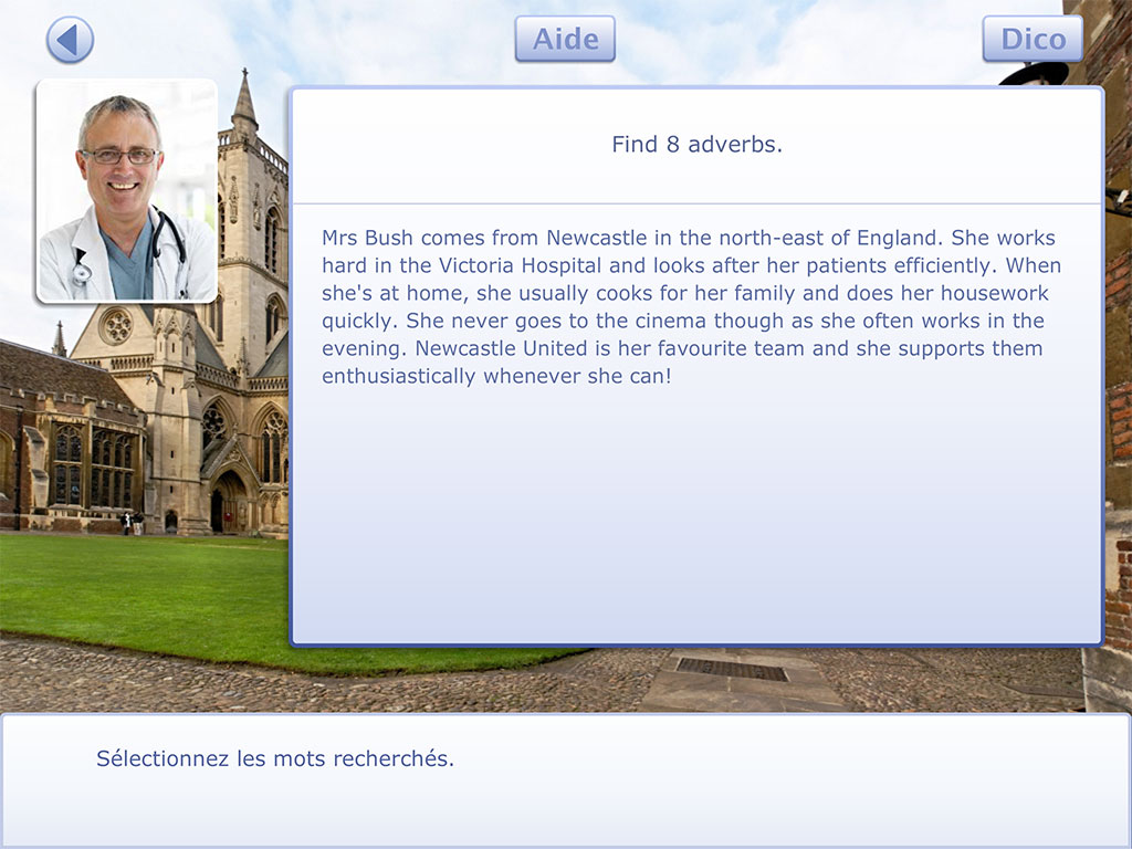 Exercice adverbes Anglais B1