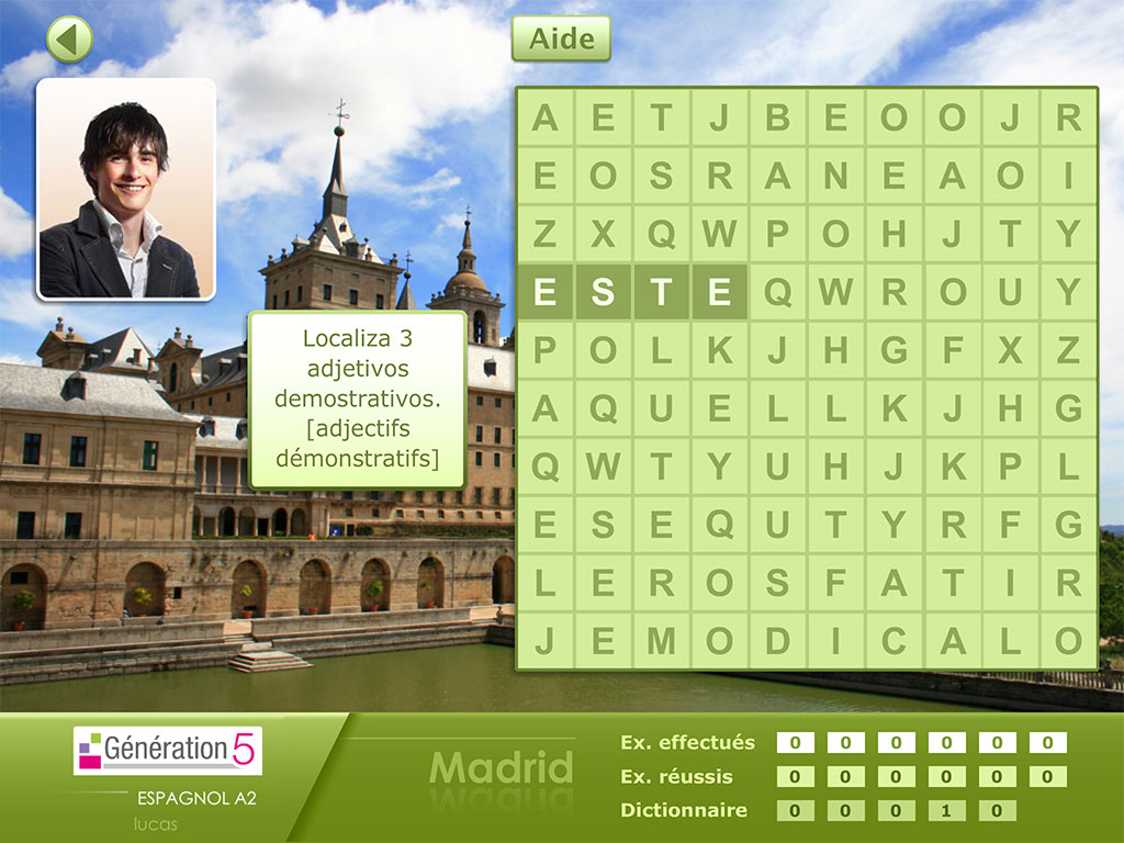 Exercice Espagnol – Compréhension de l'écrit Niveau A2