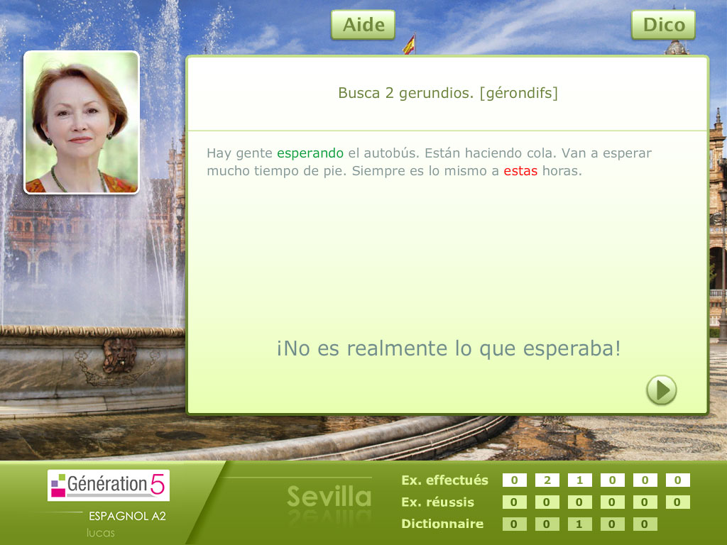 Exercice conjugaison Espagnol A2