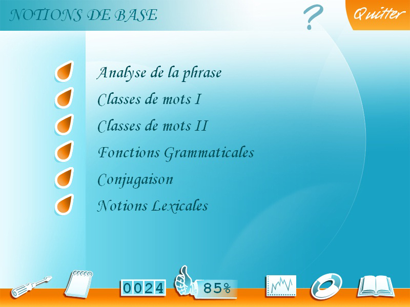 Logiciel exercice Français 6e