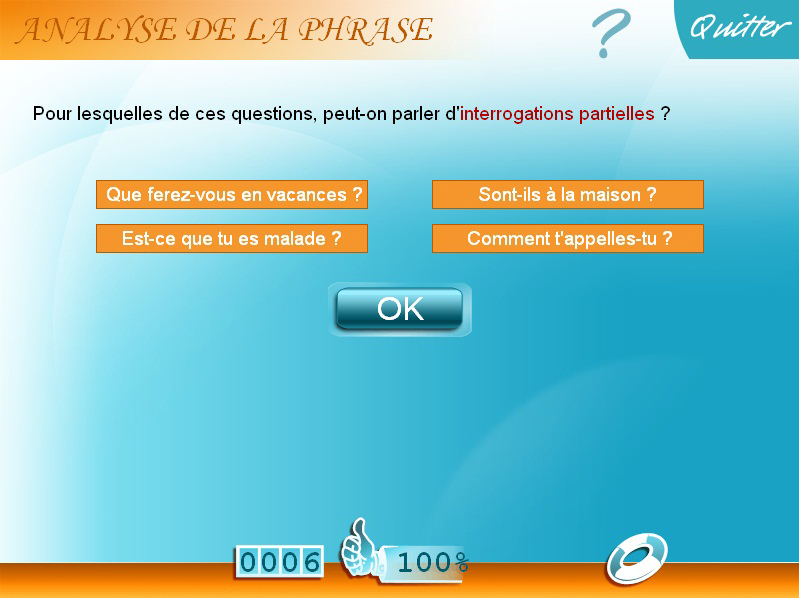 Logiciel exercice Français 6e