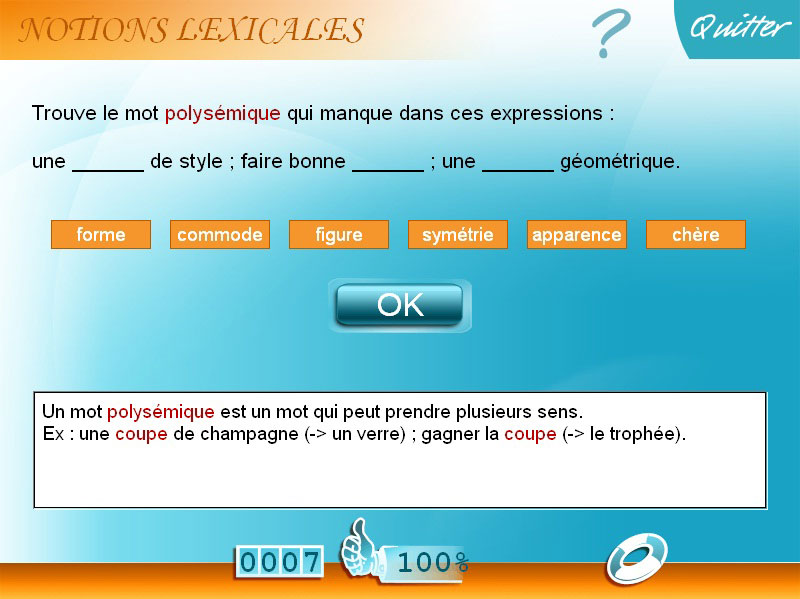 Logiciel exercice Français 5e