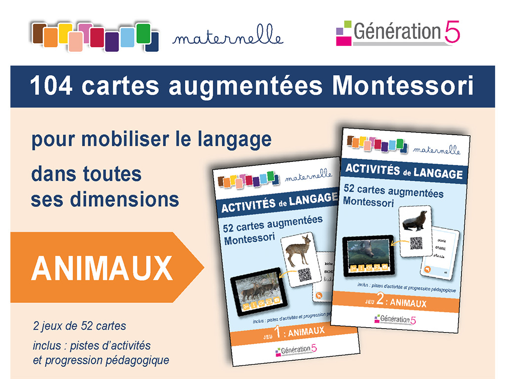 Cartes augmentées des animaux - Vocabulaire en Maternelle