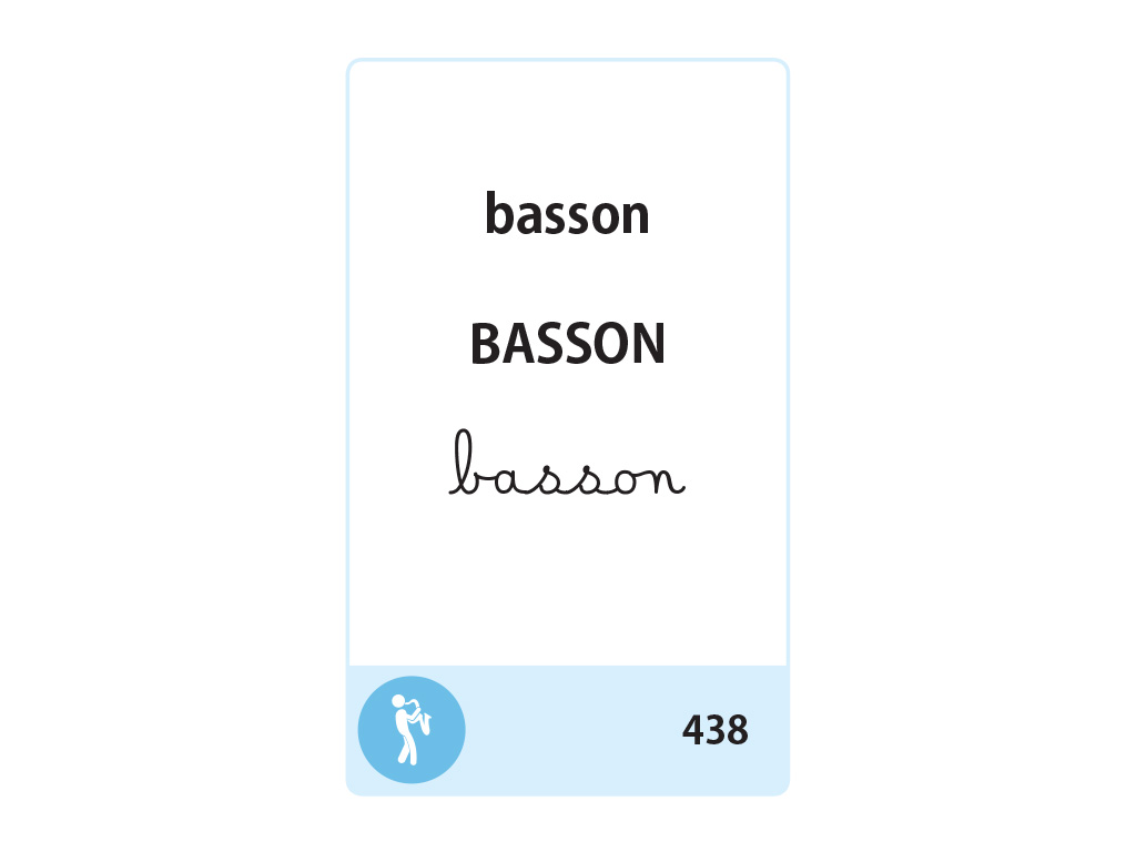 Carte de vocabulaire maternelle