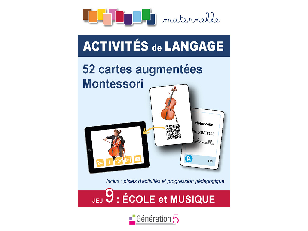 Cartes Vocabulaire en Maternelle - l'école et la musique