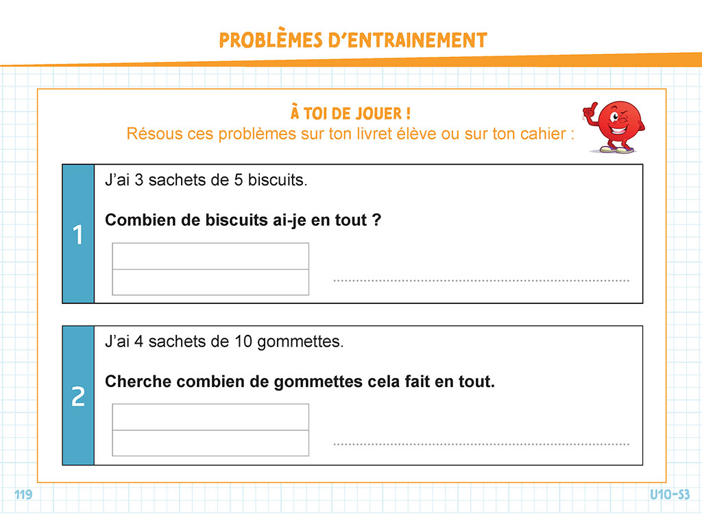 Problèmes d'entrainement - Maths en-vie Cycle 2