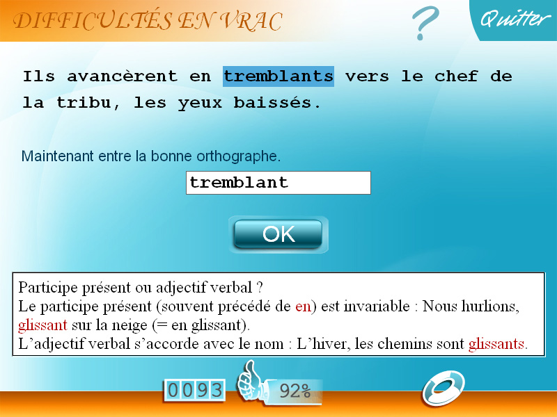 Exercices de français CM2