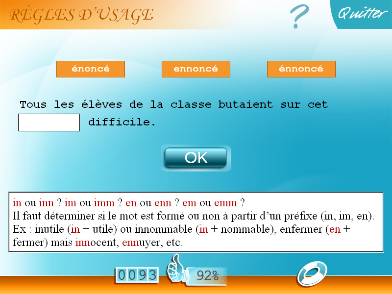 Règles de français CM2